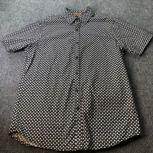 Monument Skull Print Short Sleeve Button Up Shirt - Men's‎